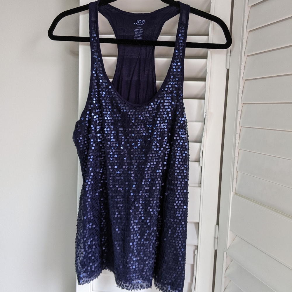 🌺 Joe Fresh Racer back Sequin Tanktop - Picture 1 of 4